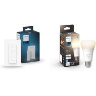 Philips Hue Smart Dimmer Switch with Remote + Philips Hue White A19 Medium Lumen Smart Bulb (1100 Lumens)