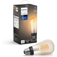 Philips Hue White Dimmable Filament ST19 LED Smart Vintage Edison Bulb, Bluetooth & Hub Compatible (Hue Hub Optional), Voice Activated with Alexa