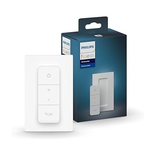 필립스 Philips Hue Smart Lighting Bundle with Dimmer Switch (75W A19 Bulbs, V2 Dimmer)