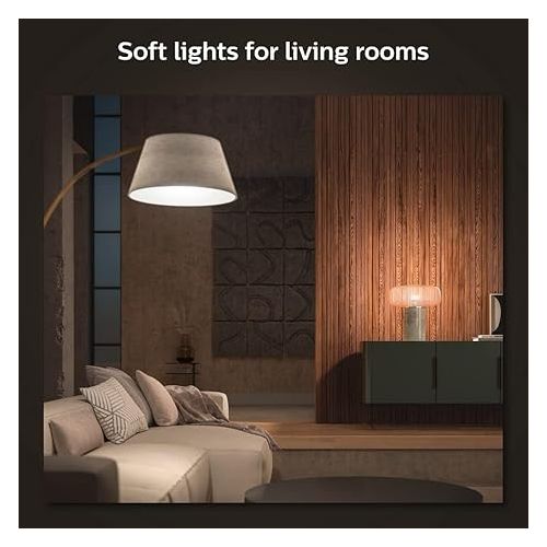 필립스 Philips Hue White 75W A19 Smart LED Bulb, Bluetooth & Zigbee Compatible, Works with Alexa, Google Assistant, Apple HomeKit, Soft White Light, Dimmable, Energy Star Certified, Includes Pouch and Cloth