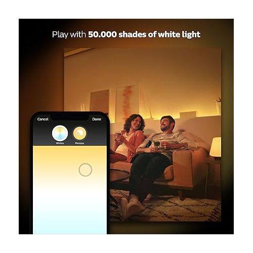 필립스 Philips Hue Dimmable LED Smart Spot Light (Compatible with Amazon Alexa Apple HomeKit and Google Assistant)