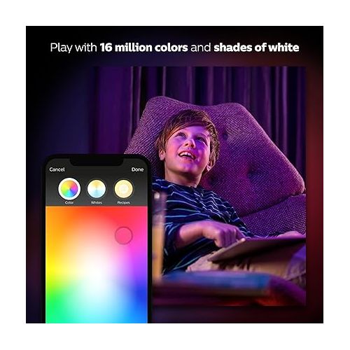 필립스 Philips Hue Dimmable LED Smart Spot Light (Compatible with Amazon Alexa Apple HomeKit and Google Assistant)