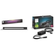 Philips Hue Amarant Outdoor Smart Light Bar, Black - 20W & Outdoor 40W Power Supply, Black - Connect Multiple Hue Outdoor Low Voltage Lights up to Total of 40W - 1 Pack