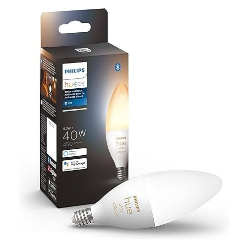 필립스 Philips Hue Smart Lighting Bundle with Dimmer Switch (V2) | Control Your Hue Lights via App or Voice