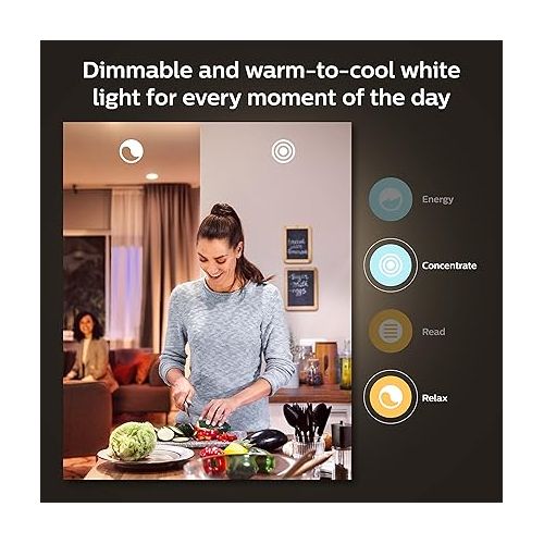 필립스 Philips Hue Smart 60W A19 LED Bulb - Soft Warm White Light - 4 Pack - 800LM - E26 - Indoor & Smart 60W A19 LED Bulb - Soft Warm White Light - 2 Pack - 800LM - E26 - Indoor