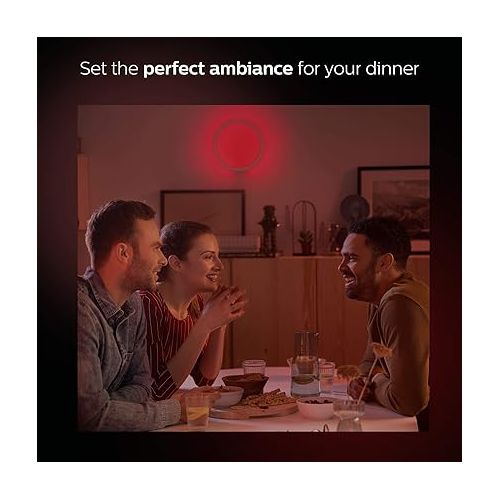 필립스 Philips Hue Sana Wall Light, White - White and Color Ambiance LED Smart Color-Changing Light - Pack of 1 - Control with Hue App - Compatible with Alexa, Google Assistant, and Apple Homekit