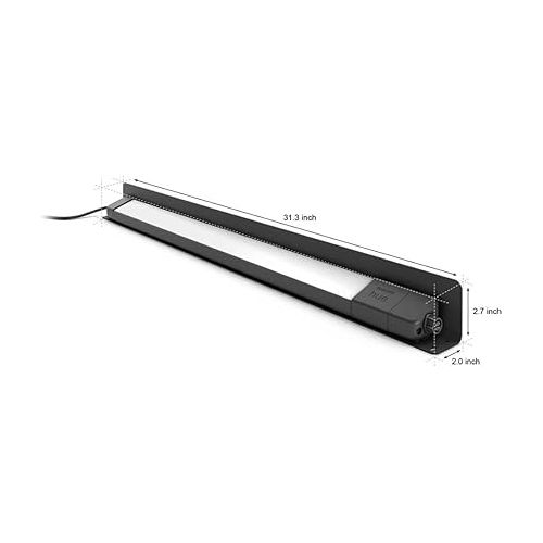 필립스 Philips Hue Amarant Outdoor Smart Light Bar, Black - 20W, White and Color Ambiance LED Light - 1 Pack - Requires Hue Bridge and Outdoor Power Supply - Control with Hue App and Voice - Weatherproof