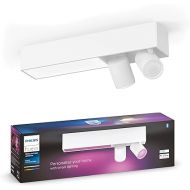 Philips Hue Centris Smart LED Ceiling Spotlight Fixture, White - White and Color Ambiance Color-Changing Light - 2 Lights - Control with App - Works with Alexa, Google Assistant, and Apple Homekit