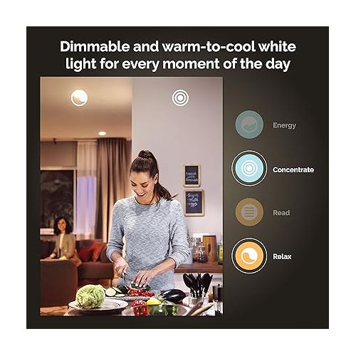 필립스 Philips Hue Centris Smart LED Ceiling Spotlight Fixture, White - White and Color Ambiance Color-Changing Light - 2 Lights - Control with App - Works with Alexa, Google Assistant, and Apple Homekit