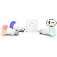 Philips Hue White and Color Ambiance LED Smart Light Bulb Starter Kit, 3 A19 Smart Bulbs & 1 Hue Hub (Works with Alexa, Apple HomeKit & Google Assistant)