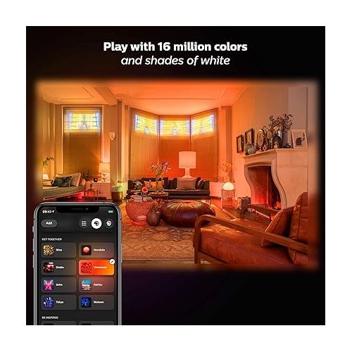 필립스 Philips Hue White and Color Ambiance LED Smart Light Bulb Starter Kit, 3 A19 Smart Bulbs & 1 Hue Hub (Works with Alexa, Apple HomeKit & Google Assistant)