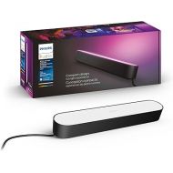 Philips Hue Smart Play Light Bar Extension, Black - White & Color Ambiance LED Color-Changing Light - 1 Pack - Requires Hue Bridge and Hue Play Light Bar Base Kit - Control with App or Voice Assistant