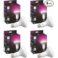 Philips Hue White and Color Ambiance BR30 LED Smart Bulbs (Bluetooth Compatible), Compatible with Alexa, Google Assistant, and Apple HomeKit, 4-Pack, R578096-4