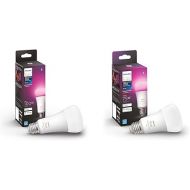 Philips Hue White and Color A21 High Lumen Smart Bulb, 1600 Lumens, 1 Bulb & White and Color Ambiance A19 Medium Lumen Smart LED Bulb, Bluetooth & Zigbee Compatible (Hue Hub Optional), 1 Bulb