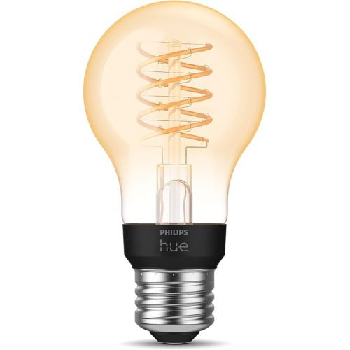 필립스 Philips Hue Smart 40W A19 Filament LED Bulb - Soft Warm White Light - 2 Pack - 550LM - E26 - Indoor