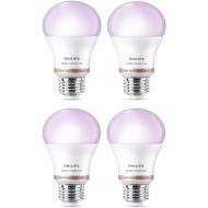 PHILIPS Color and Tunable White A19 LED 60W Equivalent Dimmable Wi-Fi Wiz Connected Smart LED Light Bulb, Easy Control with App or Voice, Works with Alexa, Google Assistant, Siri Shortcuts (4-Pack)
