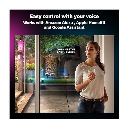 필립스 Philips Hue White & Color Ambiance Outdoor LightStrip 5m/16ft (Requires Hue Hub, Works with Amazon Alexa Apple HomeKit and Google Assistant) (530931)