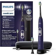 PHILIPS Sonicare Protective Clean 6500 Rechargeable Electric Toothbrush with Charging Travel Case and Extra Brush Head, Deep Purple, 2 Count