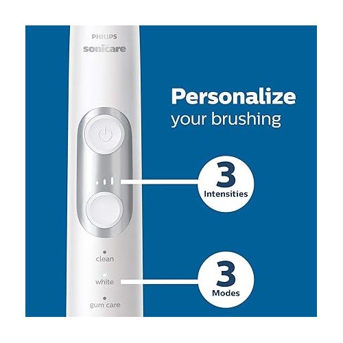 필립스 Philips Sonicare ProtectiveClean 6100 Rechargeable Electric Power Toothbrush, White, HX6877/21