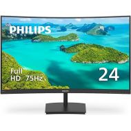 PHILIPS 241E1SCA Curved 24 inch Full HD (1920 x 1080) Monitor, 1500R, HDMI x1, VGA x1, AMD FreeSync, Built-in Speakers, LowBlue Mode, VESA Compatible, 4 Year Advance Replacement Warranty