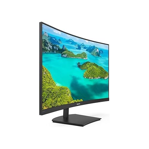 필립스 PHILIPS 241E1SCA Curved 24 inch Full HD (1920 x 1080) Monitor, 1500R, HDMI x1, VGA x1, AMD FreeSync, Built-in Speakers, LowBlue Mode, VESA Compatible, 4 Year Advance Replacement Warranty