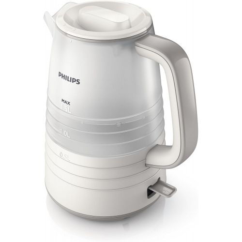 필립스 Philips HD9334/20 Wasserkocher, 2200 W, 1,5 L, transparent/weiss