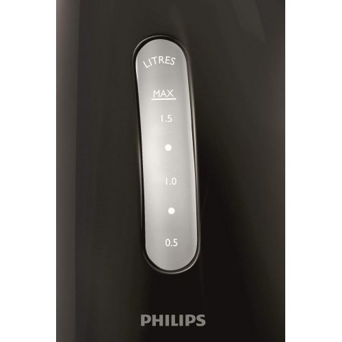 필립스 Philips HD4646/20 Serie Wasserkocher (1,5 Liter, 2400 Watt, Anti-Kalk), schwarz