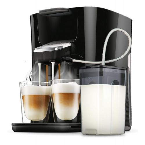필립스 Philips Senseo HD6570/60 Latte Duo Kaffeepadmaschine (2 Kaffee, frische Milch) schwarz