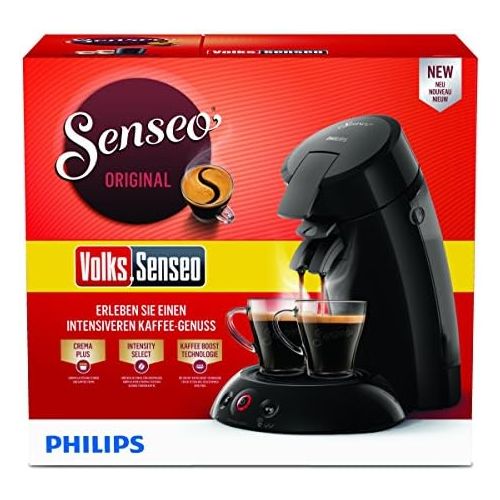 필립스 Philips for Senseo Coffee HD6554/69(Crema Plus Coffee Pod Machine, Choice Strengths (Black)