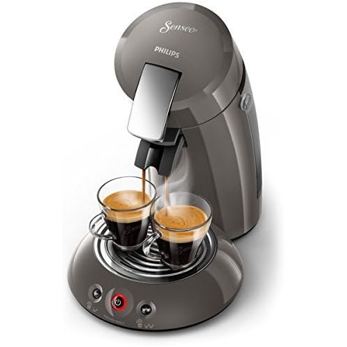 필립스 Philips Senseo HD6556/00 Kaffeepadmaschine (Crema Plus, Kaffeestarkewahl) dunkelgrau metall
