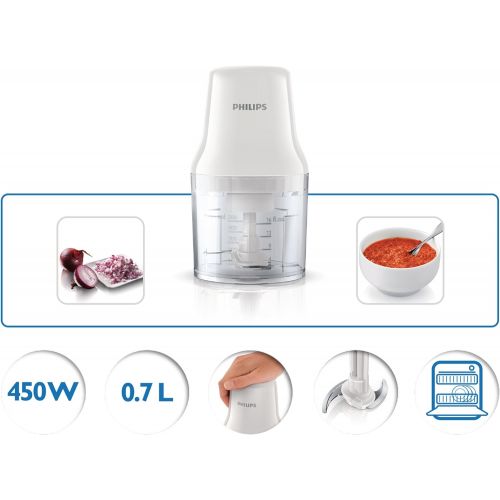 필립스 PHILIPS HR1393/00 Kuechenmaschine (0,7 L, 450 W) transparent