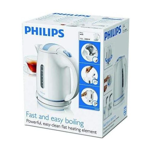 필립스 Philips HD4646/20 Serie Wasserkocher (1,5 Liter, 2400 Watt, Anti-Kalk), schwarz + Philips HD2581/90 Toaster, integrierter Broetchenaufsatz, 8 Braunungsstufen, schwarz