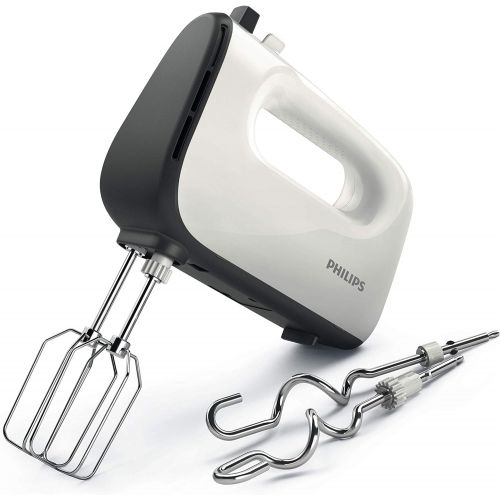 필립스 Philips HR3741/00 Handmixer (450 Watt, 5 Geschwindigkeiten plus Turbo) weiss/schwarz