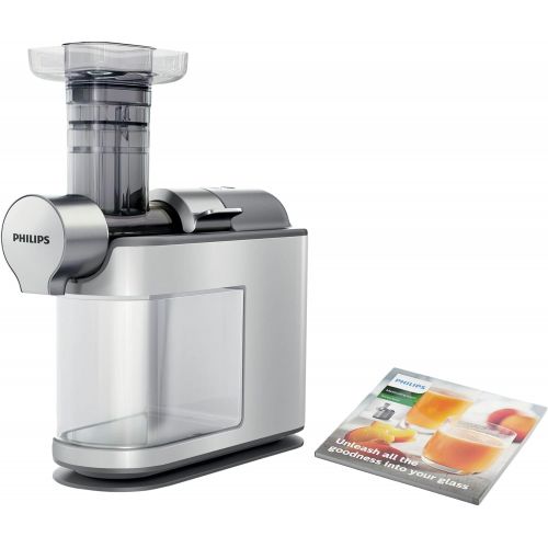 필립스 Philips HR1945/80 Slow Juicer (200 W, Entsafter fuer kaltes Pressen, maximale Nahrstoffextraktion) weiss