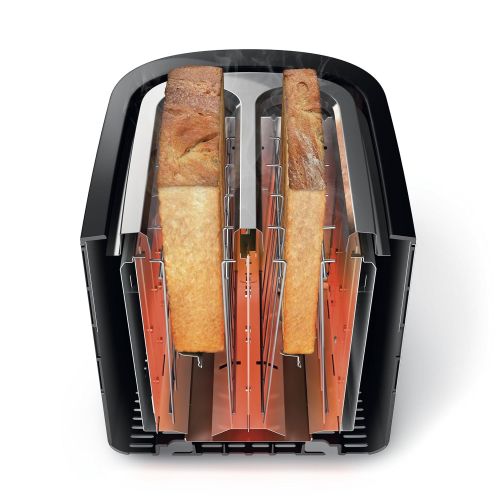 필립스 Philips HD2637/90 Toaster (7 Stufen, Broetchenaufsatz, Stopp-Taste, 1000 W) schwarz/edelstahl