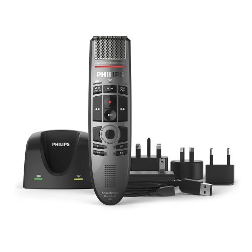 필립스 [아마존베스트]Philps Philips SMP4000 SpeechMike Air Wireless Dictation Microphone with Push Button Design