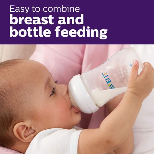 필립스 [아마존베스트]Philips AVENT Philips Avent Natural Baby Bottle, Clear, 9oz, 2pk, SCF013/27