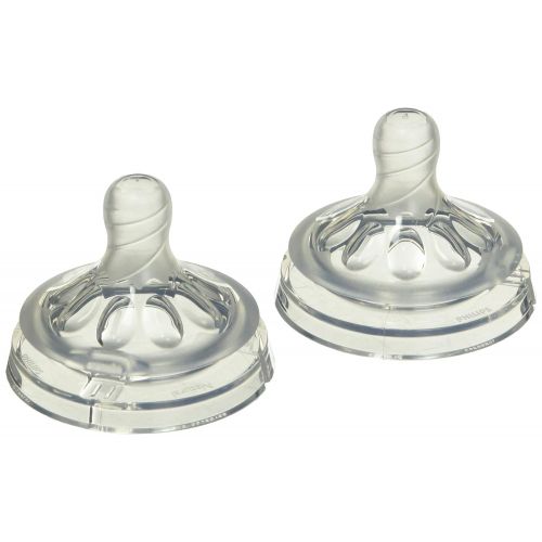 필립스 [아마존베스트]Philips AVENT Philips Avent Natural Baby Bottle Nipple, Newborn 0M+, 2pk, SCF651/23