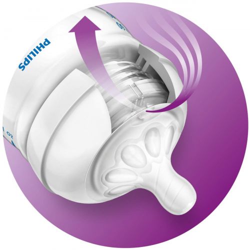 필립스 [아마존베스트]Philips AVENT Philips Avent Natural Baby Bottle Nipple, First Flow Nipple, 4pk, SCF657/43