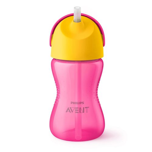 필립스 [아마존베스트]Philips AVENT Philips Avent My Bendy Straw Cup, 10oz, 2pk, Pink/Purple, SCF792/22