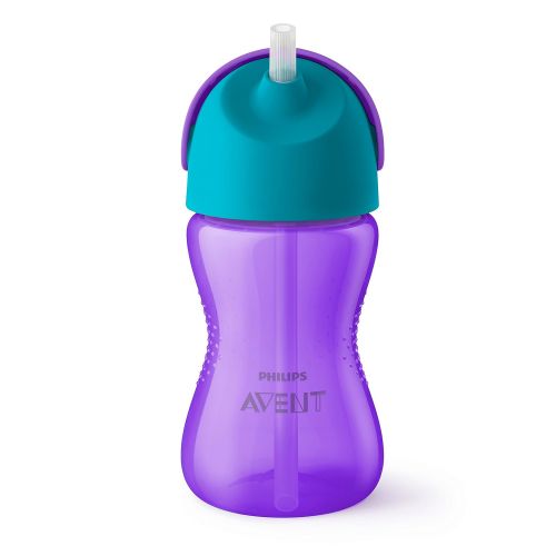 필립스 [아마존베스트]Philips AVENT Philips Avent My Bendy Straw Cup, 10oz, 2pk, Pink/Purple, SCF792/22