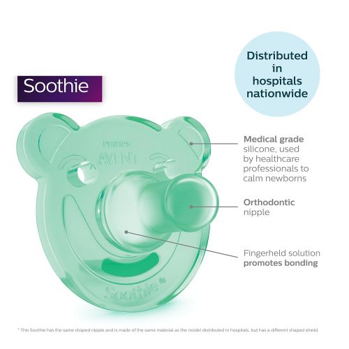 필립스 [아마존베스트]Philips AVENT Philips Avent BPA Free Soothie Pacifier, 3+ months, Green, 2 pack, SCF192/05