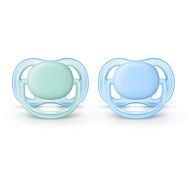 [아마존베스트]Philips AVENT Philips Avent Ultra Air Pacifier, 0-6 months, blue/green, 2 pack, SCF244/20