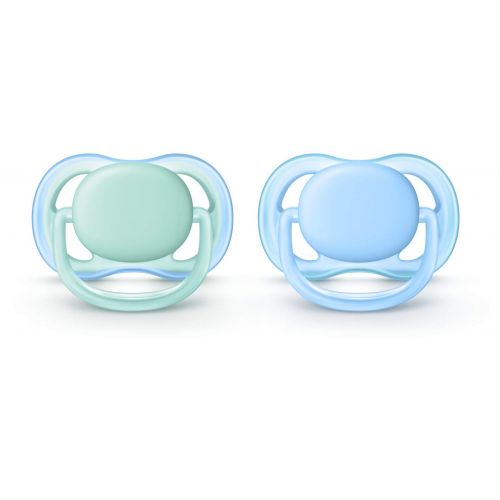 필립스 [아마존베스트]Philips AVENT Philips Avent Ultra Air Pacifier, 0-6 months, blue/green, 2 pack, SCF244/20