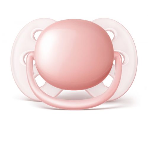 필립스 [아마존베스트]Philips AVENT Philips Avent Ultra Soft Pacifier, 0-6 months, Pink/Peach, 2 pack, SCF213/20