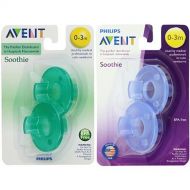 [아마존베스트]Philips AVENT Philips Avent Soothie Pacifier,Blue and Green, 0-3 Months, 4 count