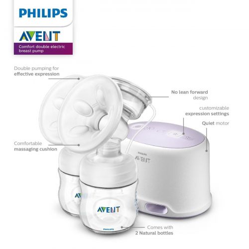 필립스 [아마존베스트]Philips Avent Double Electric Breast Pump + Bonus Power Cushion, SCF334/22