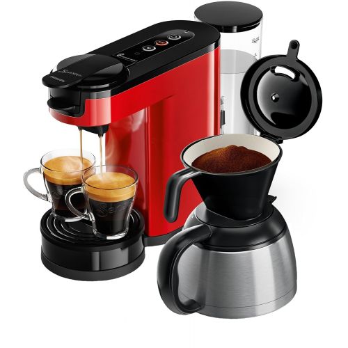 필립스 [아마존 핫딜]  [아마존핫딜]Philips Senseo HD6592/80 Switch 2-in-1 Kaffeemaschine, Rot