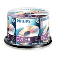 [아마존핫딜]Philips DVD-R Rohlinge (4.7 GB Data/ 120 Minuten Video, 16x High Speed Aufnahme, 50er Spindel)