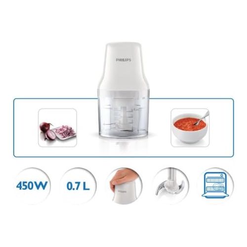 필립스 PHILIPS HR1393/00 Kuechenmaschine (0,7 L, 450 W) transparent